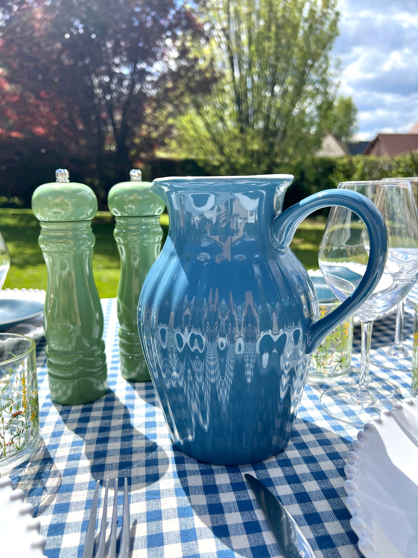 Carafe ABYSSE - Carafe en céramique bleu