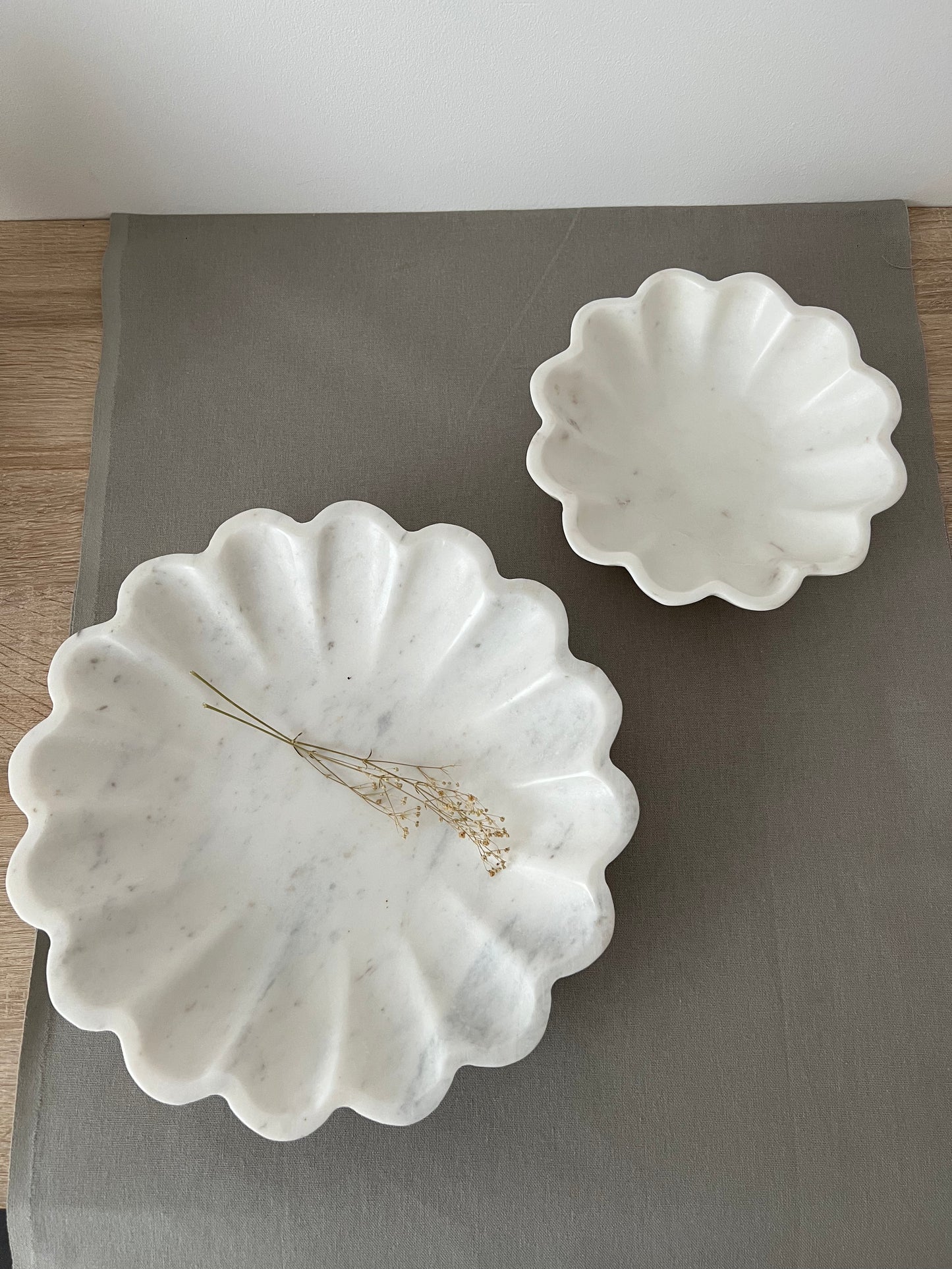 WALLIS - Coupelles en marbre blanc - B&Inside