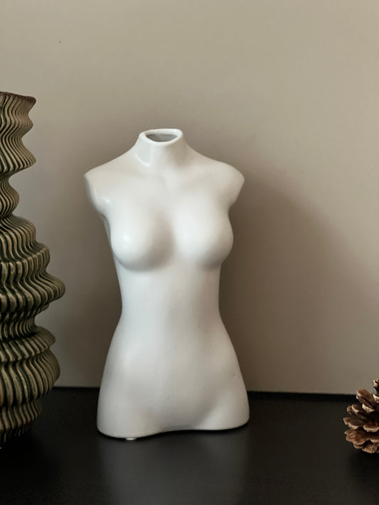 Vase blanc buste de femme