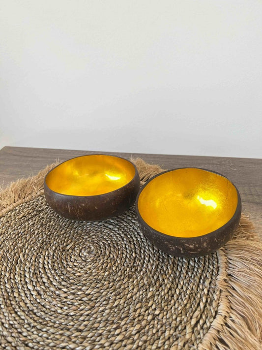 Bol décoratif en coco doré WAKKE - B&Inside