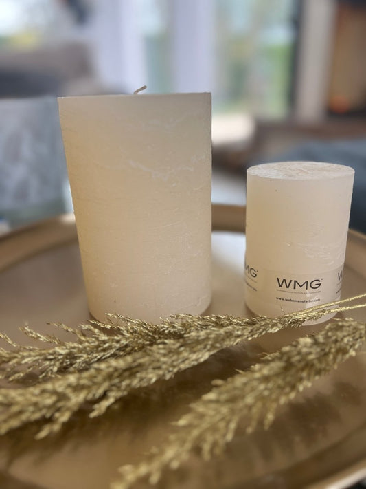 Bougie rustique TWIST ivoire - B&Inside