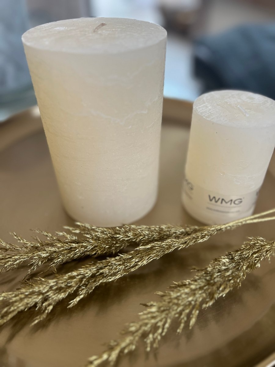 Bougie rustique TWIST ivoire - B&Inside