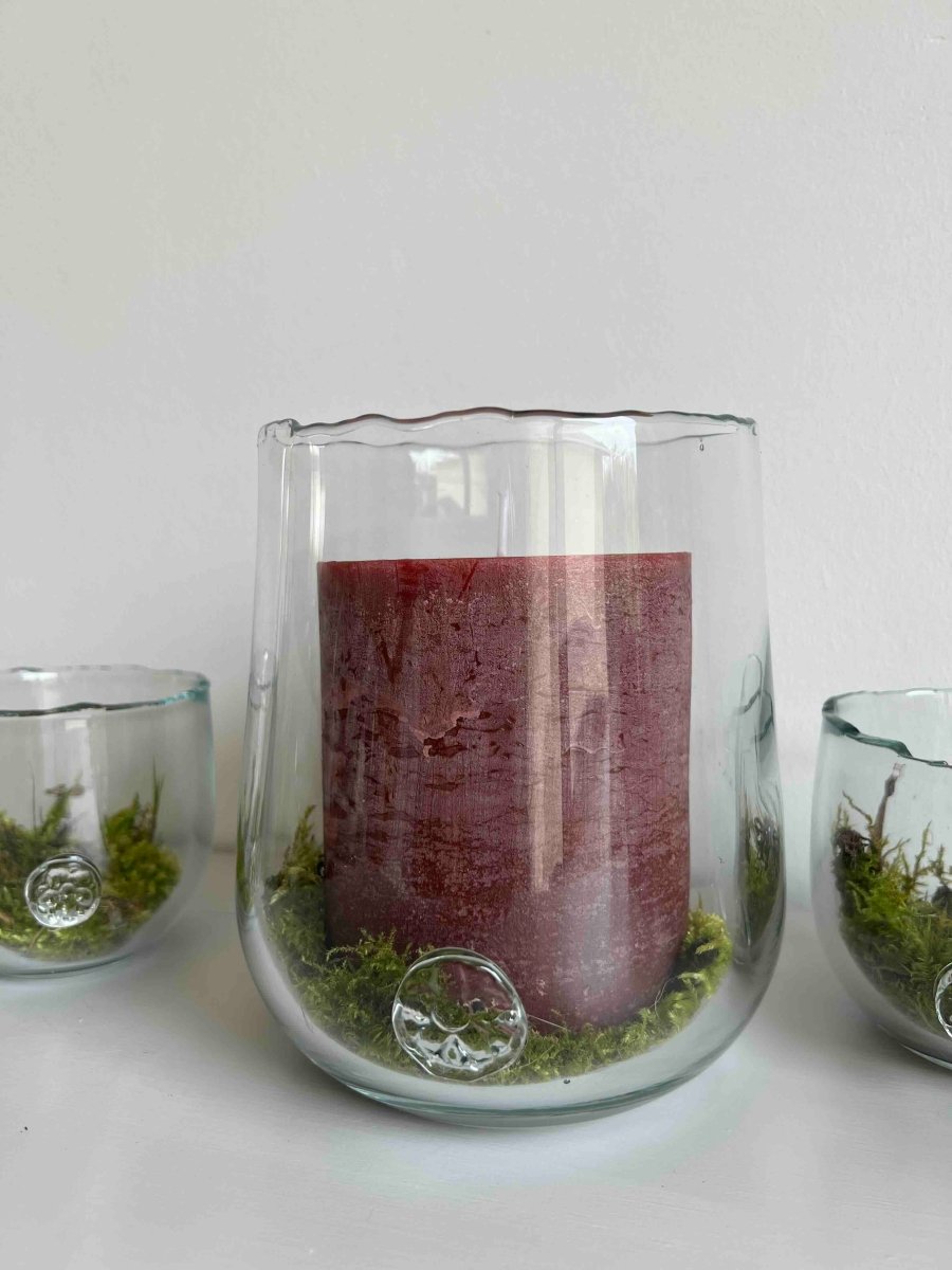 Bougies rustiques bordeaux - 2 tailles disponibles - B&Inside
