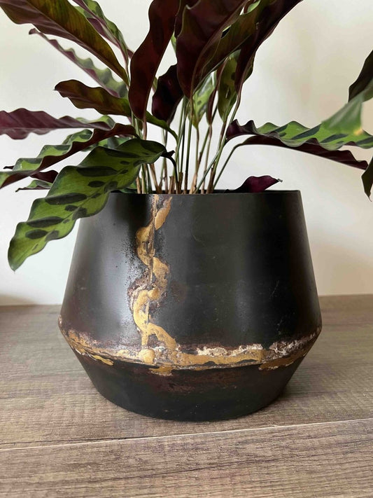 Cache - pot en métal marron FUKKO - Décoration plantes intérieur - B&Inside