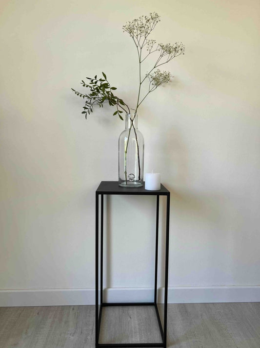 Colonne métal marron moderne support décoratif bout canapé - MIA - B&Inside