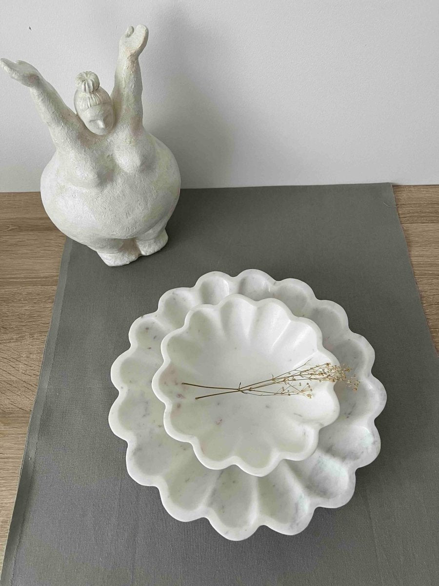 Coupelles en marbre blanc WALLIS - B&Inside