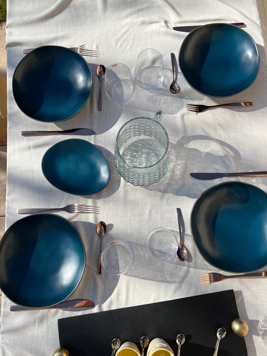 DEEP SEA - Assiette creuse bleu - B&Inside