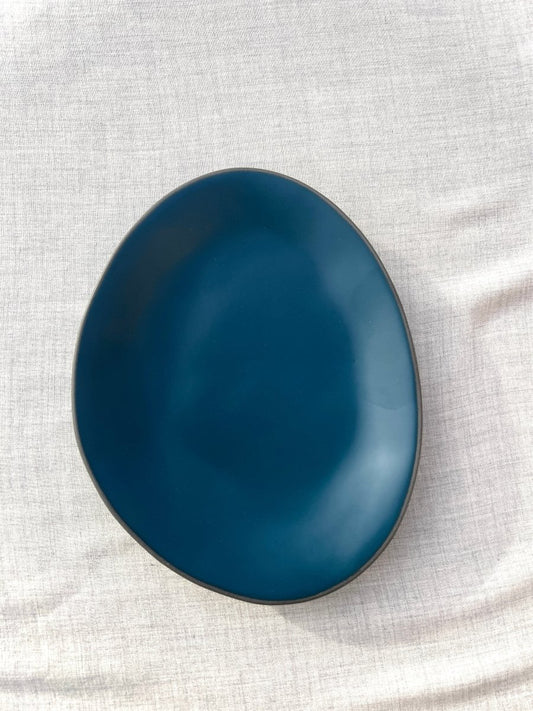 DEEP SEA - Assiette ovale bleu - B&Inside