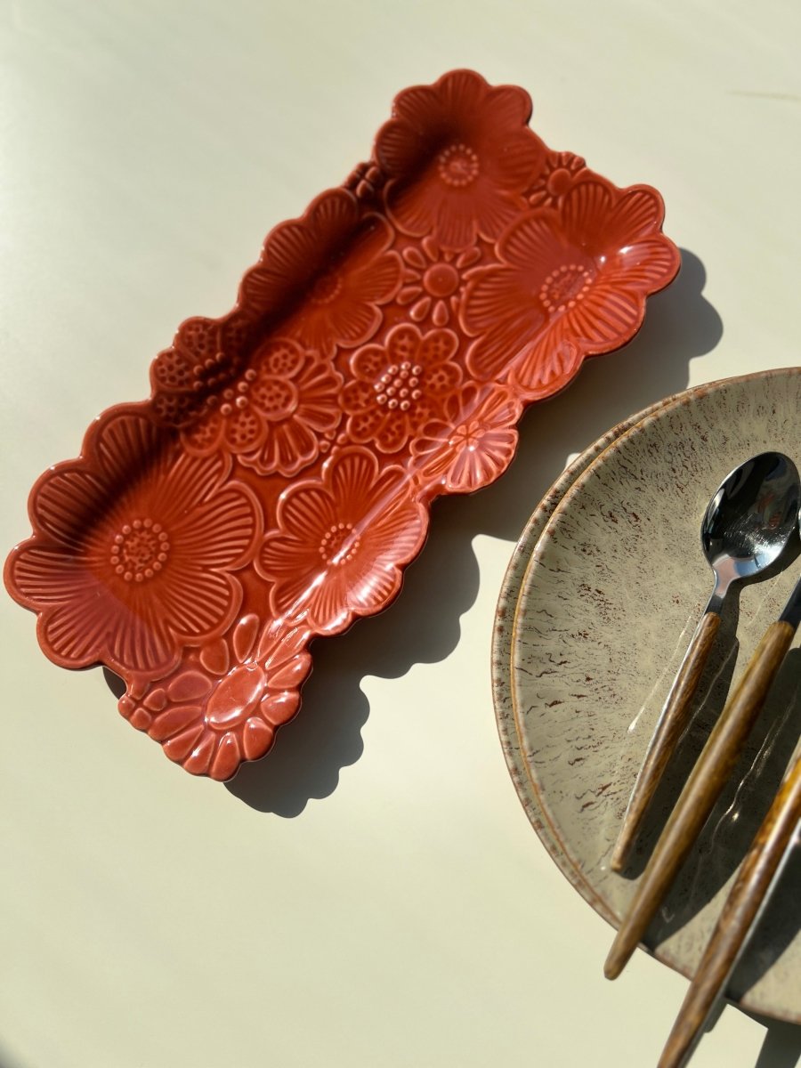 FLEURS DES CHAMPS : Plat terracota - B&Inside
