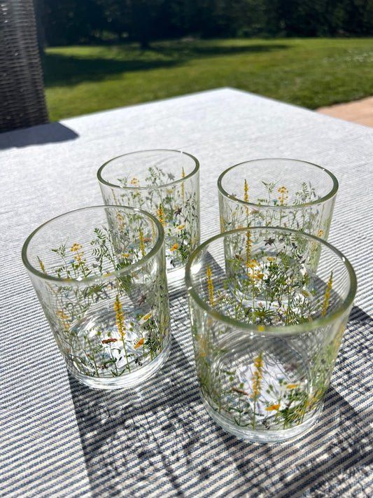 FLEURS DES CHAMPS - verres à eau - B&Inside