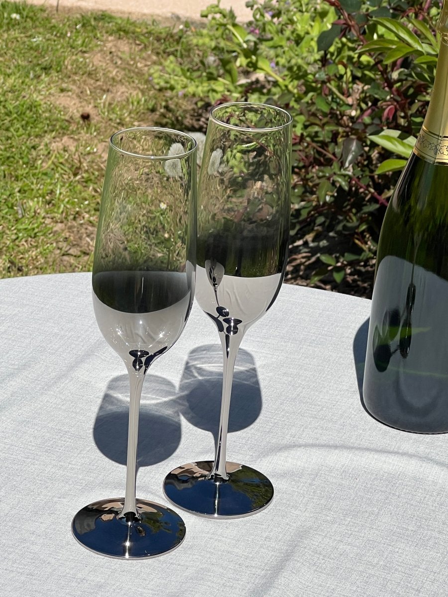Flûte à champagne COMTESSE argentée 25cl - B&Inside