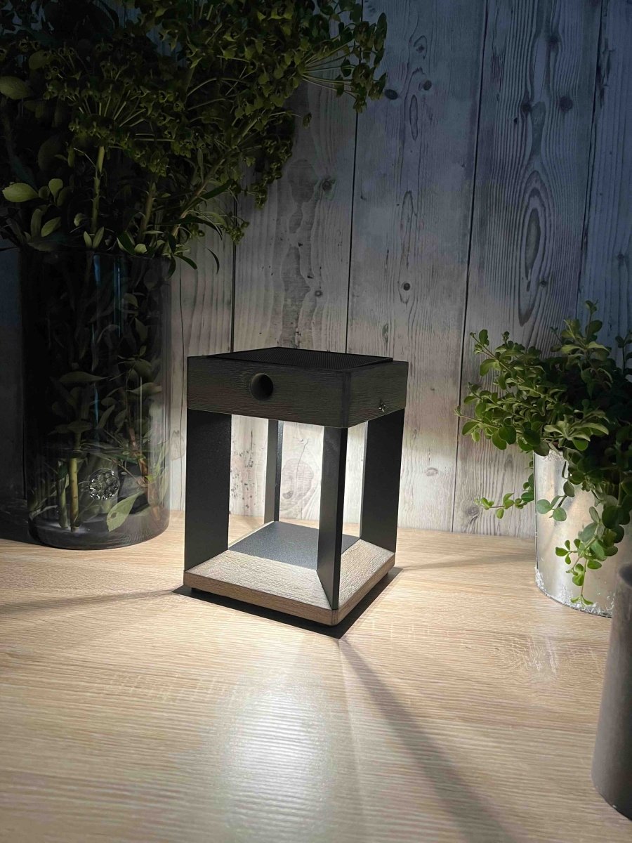 Lampe solaire de table TECKALU noir 300 lumens - B&Inside