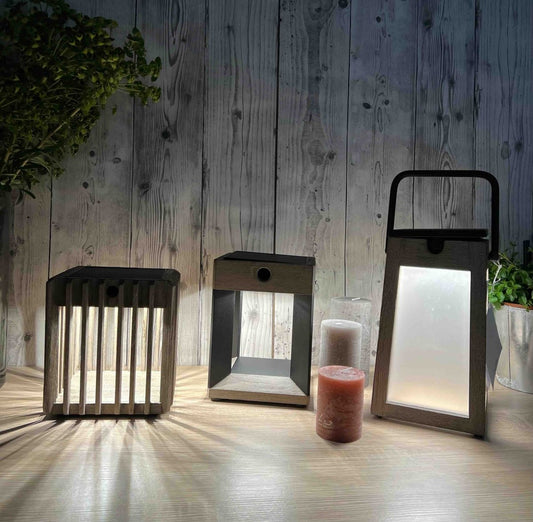 Lampe solaire de table TECKALU noir 300 lumens - B&Inside