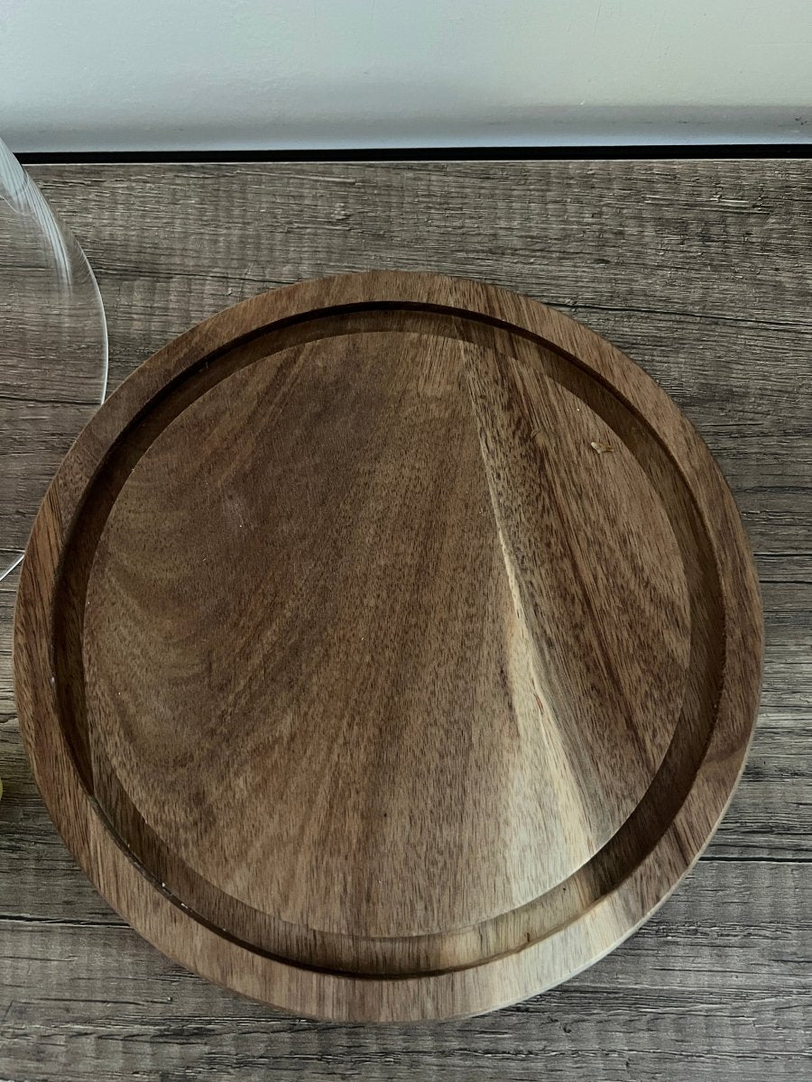 PARADIS : Présentoir en bois avec cloche en verre - B&Inside