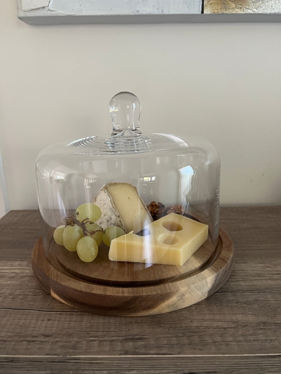 PARADIS : Présentoir en bois avec cloche en verre - B&Inside