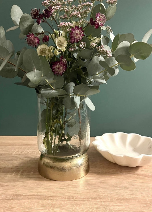 Photophore en verre - NORA - L'éclat doré qui sublime - B&Inside