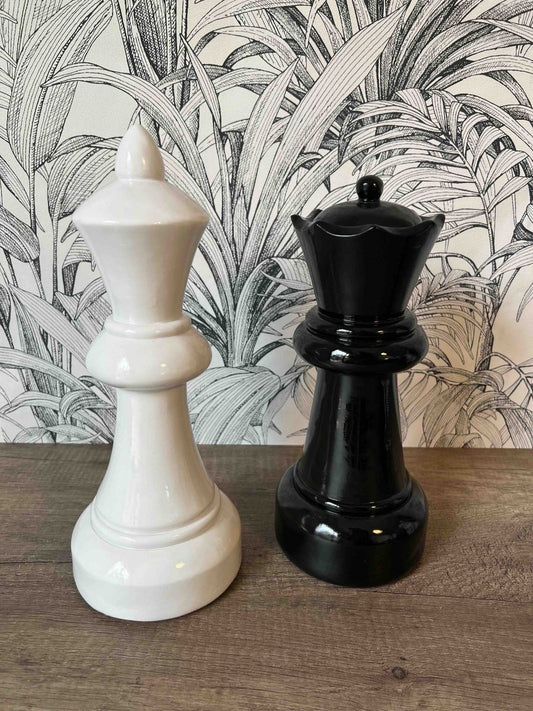 Pièce d'échec décorative en résine blanche LE FOU - B&Inside