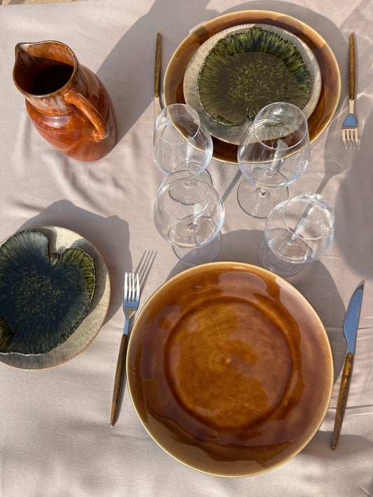 RIVIERA - Assiette plate terre - noir - B&Inside