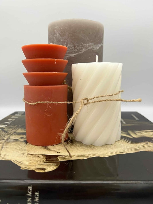 SATURNE - Bougie décoratif terracotta - B&Inside