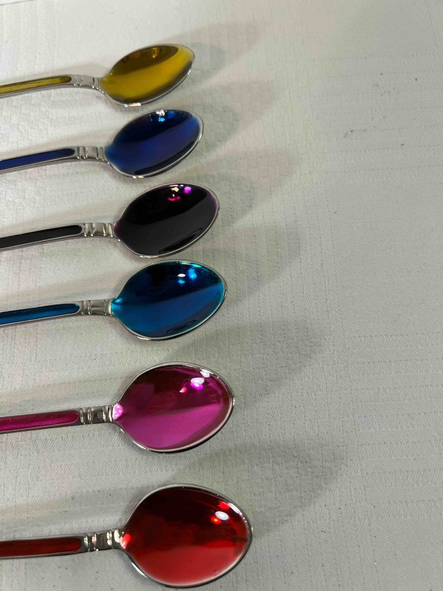 Set de 6 petites cuillères colorées RAINBOW SPOON - B&Inside