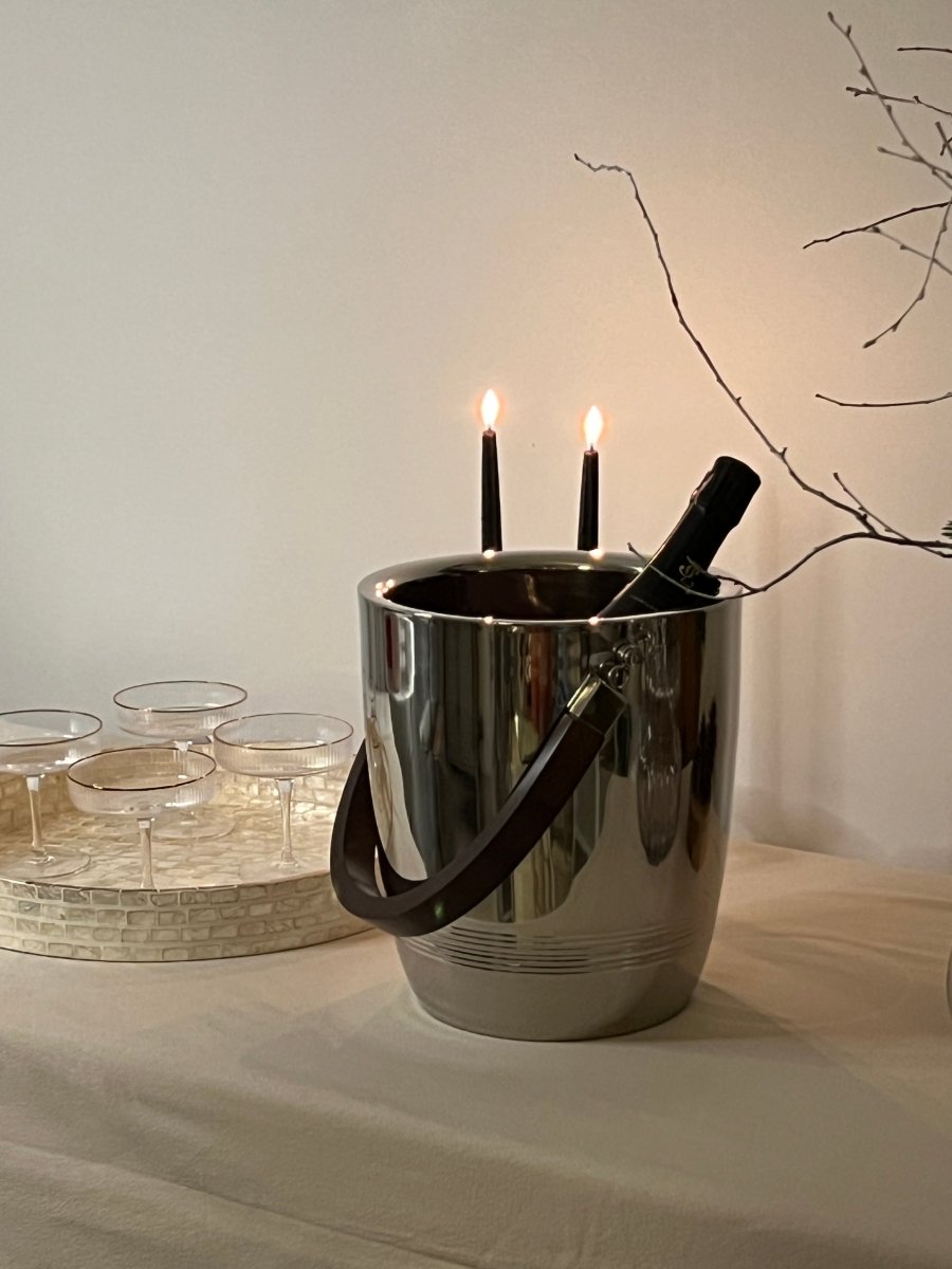 SLOWLY - Seau à Champagne double paroi avec anse en bois - B&Inside