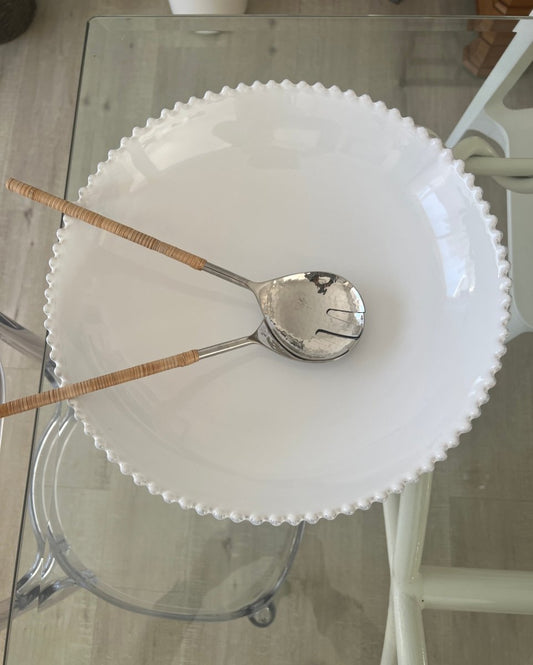 SNOW PEARL - Saladier évasé blanc - B&Inside