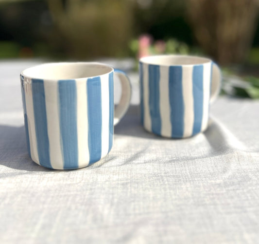 STRIPES - Mug à rayures de " Magazin Minori" rose - jaune - bleu - B&Inside