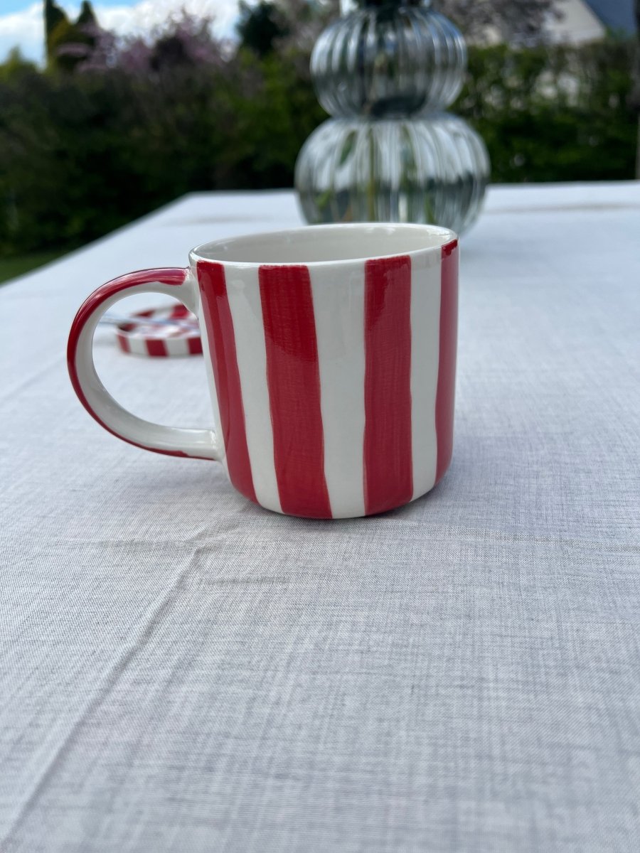 STRIPES - Mug à rayures de " Magazin Minori" rose - jaune - bleu - rouge - B&Inside