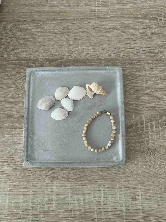 Support bougie carré ciment KATNISS style minimaliste - B&Inside