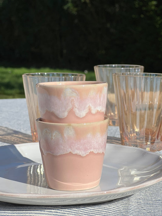 Tasse CAPRICE rose poudré en grès fin - B&Inside