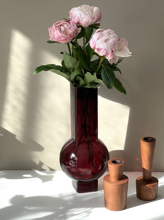 Vase brun EVE verre recyclé - B&Inside