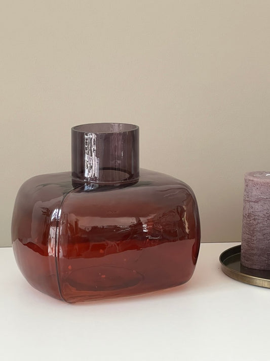 Vase Géométrique TANO Dégradé – Verre Recyclé - B&Inside