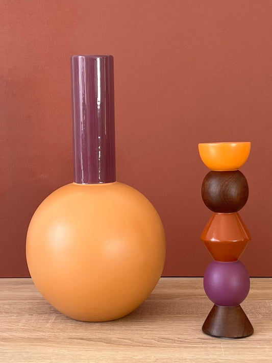 Vase rond COOPER en céramique - B&Inside