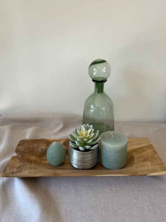 BAVARO- Plateau en teck brut naturel - B&Inside