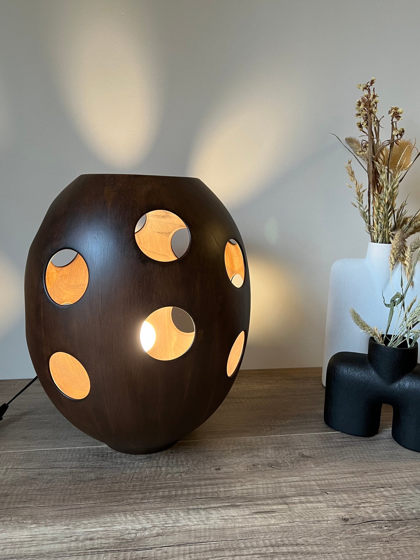 RAFLINI - Lampe céramique effet bois - B&Inside