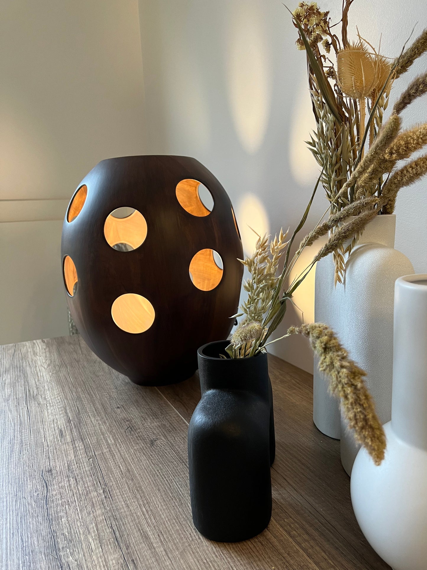 RAFLINI - Lampe céramique effet bois - B&Inside