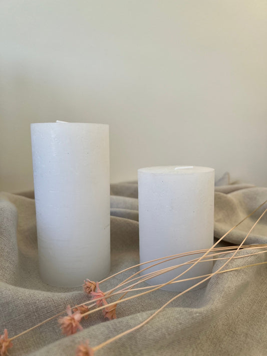 Bougies rustiques blanches - B&Inside