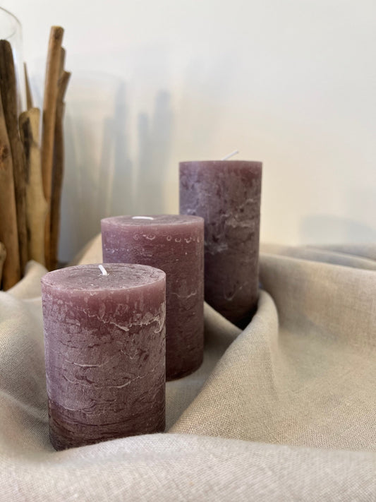 Bougies rustiques parmes - B&Inside