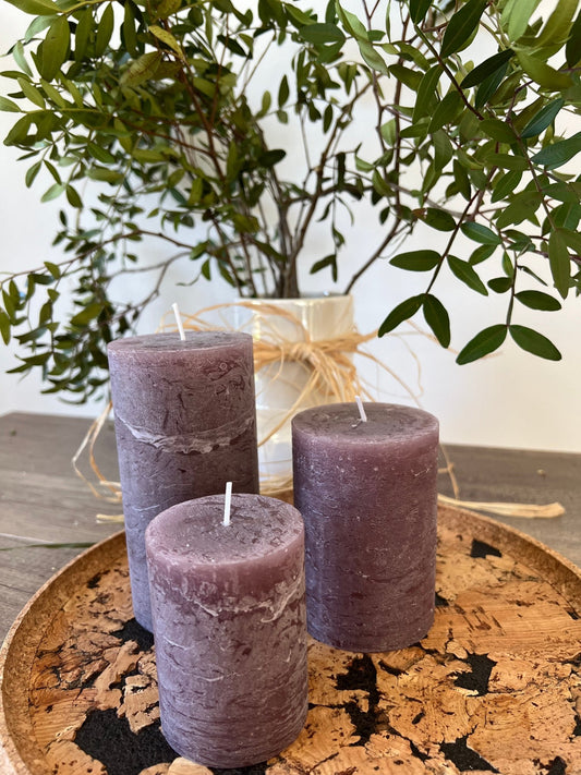 Bougies rustiques parmes - B&Inside