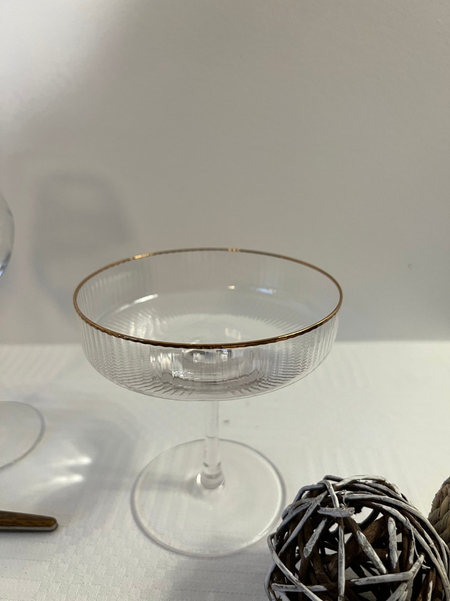 CHAMBORD - Coupe à champagne au liseré doré - B&Inside