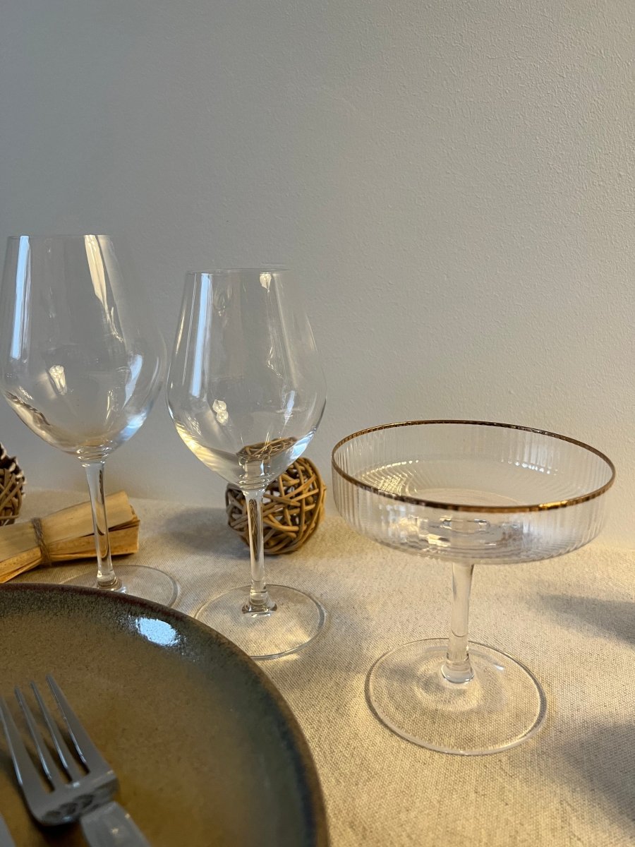 CHAMBORD - Coupe à champagne au liseré doré - B&Inside