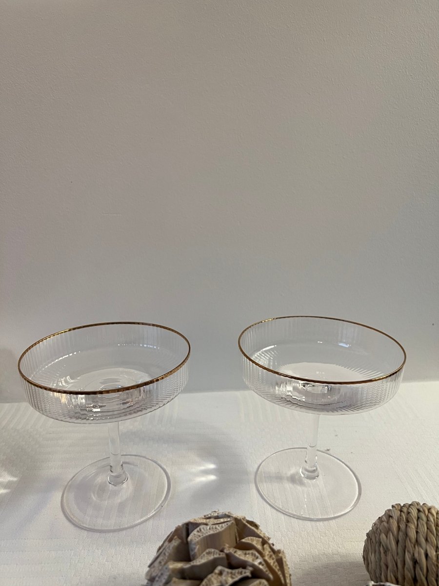 CHAMBORD - Coupe à champagne au liseré doré - B&Inside