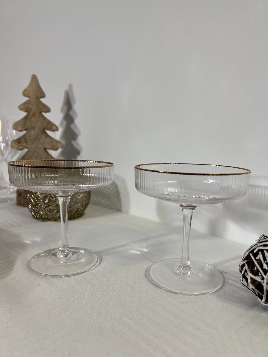 CHAMBORD - Coupe à champagne au liseré doré - B&Inside