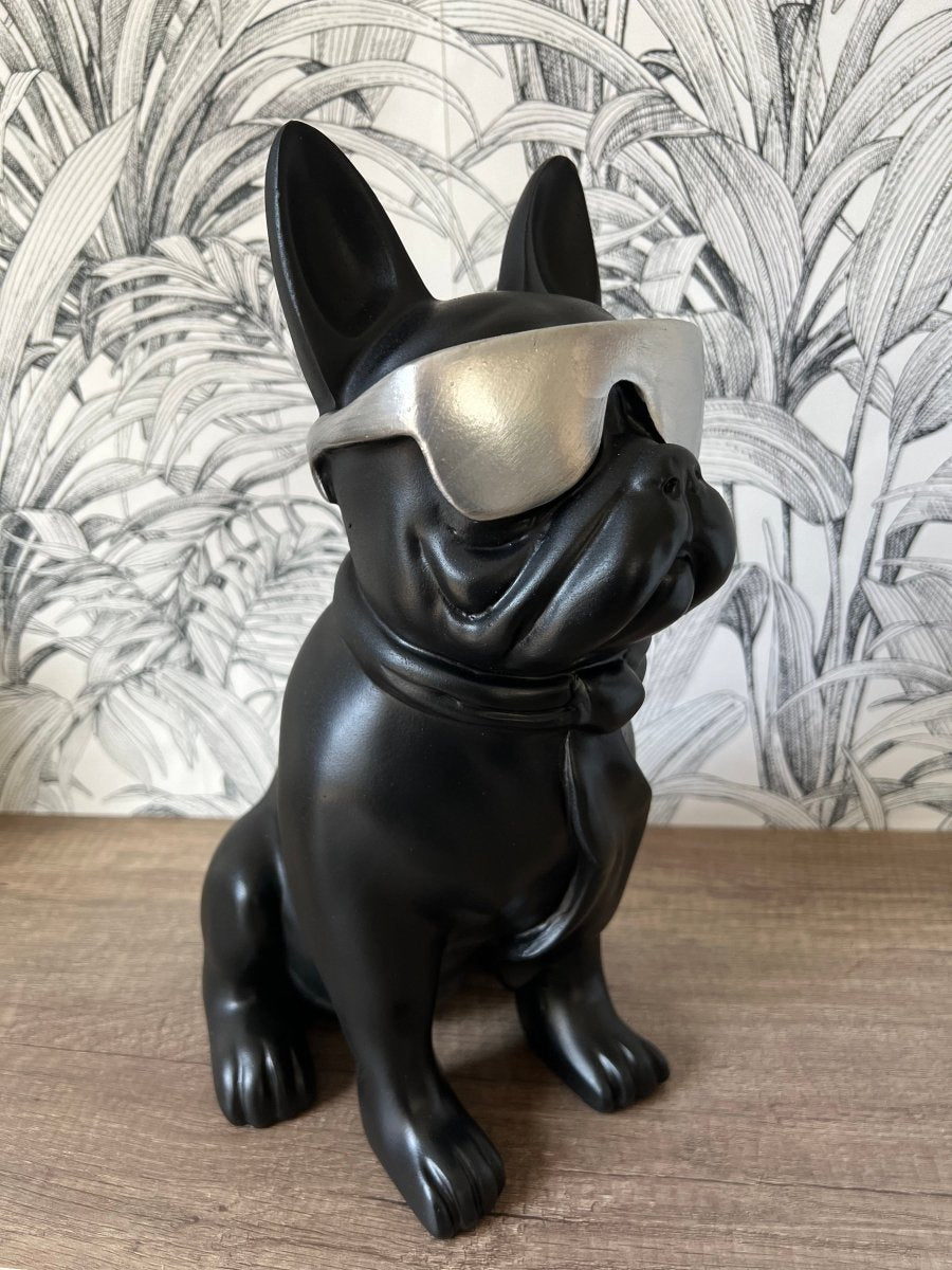 Statue en Résine Chien Bouledogue Français 80 cm Multi - Maison Statue en Résine Chien Bouledogue Français 80 cm Multi - Maison