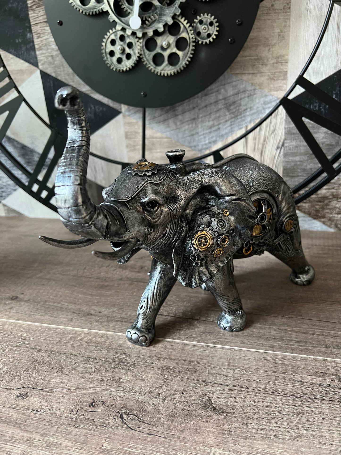 ÉLÉPHANT - STEAMPUNK Statuette B&Inside