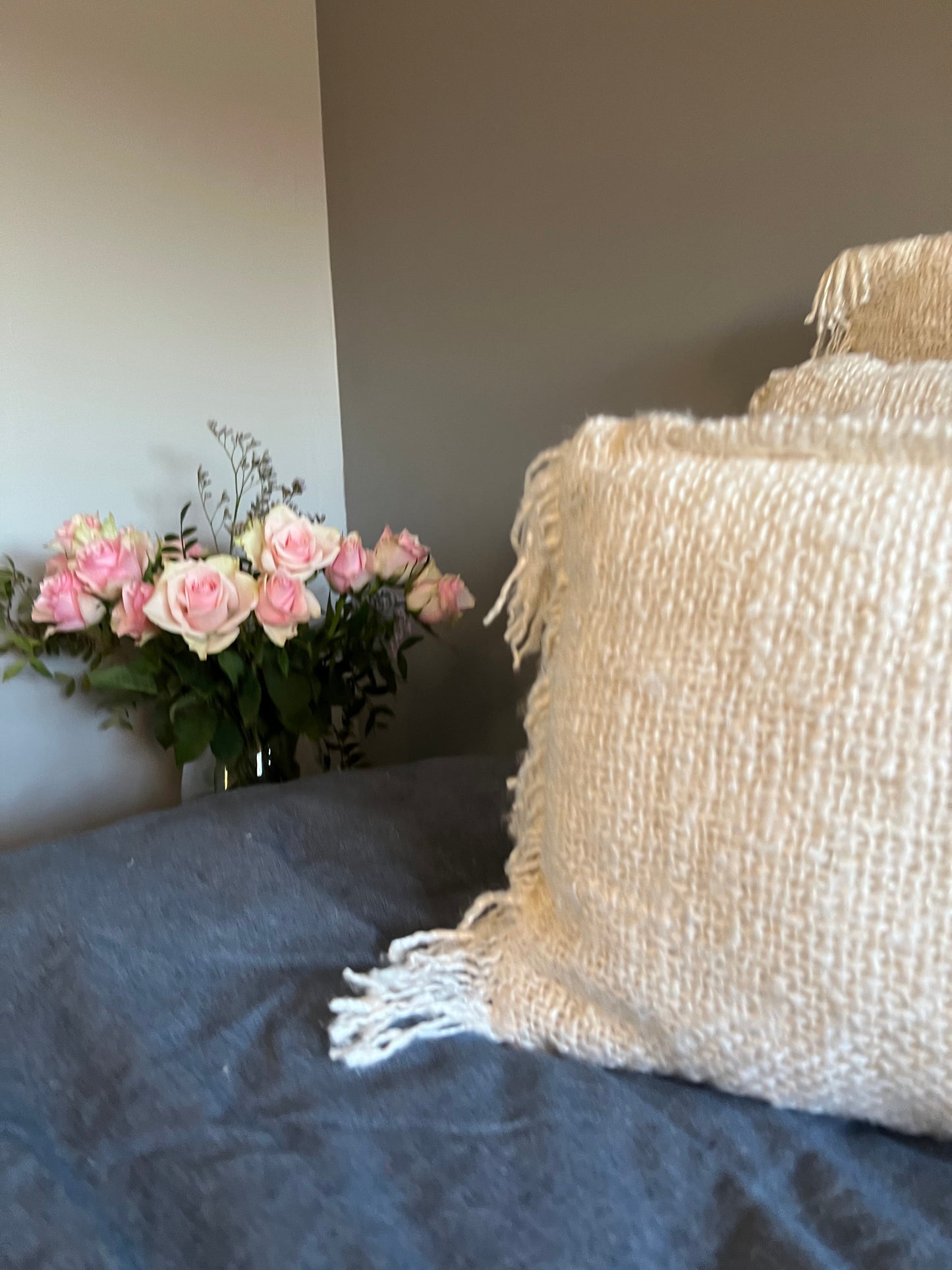 FLOCON - coussin écru en coton - B&Inside