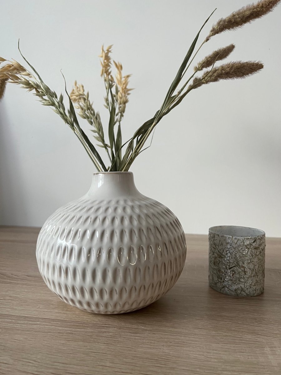 Maya- vase rond écru - B&Inside