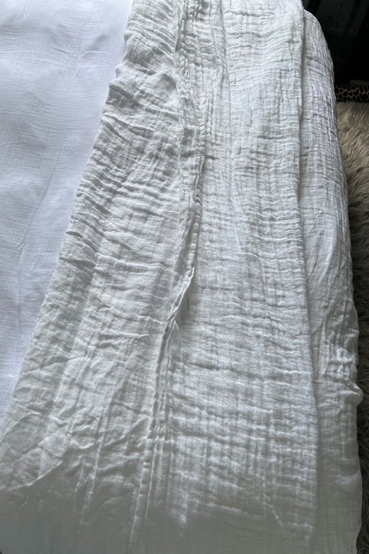 Saint AMAND - Dessus de Lit en lin lavé blanc - B&Inside