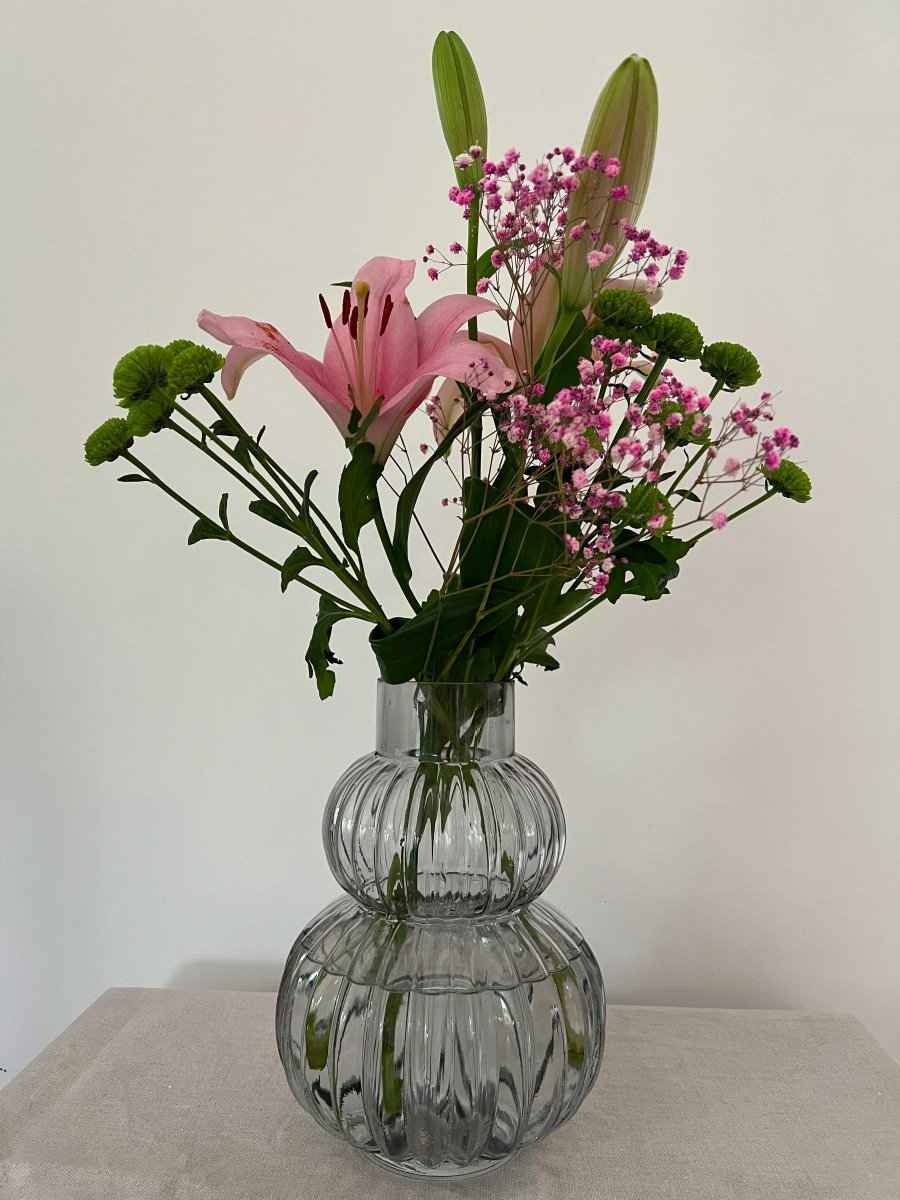 SIRONA - Vase verre gris transparent - B&Inside