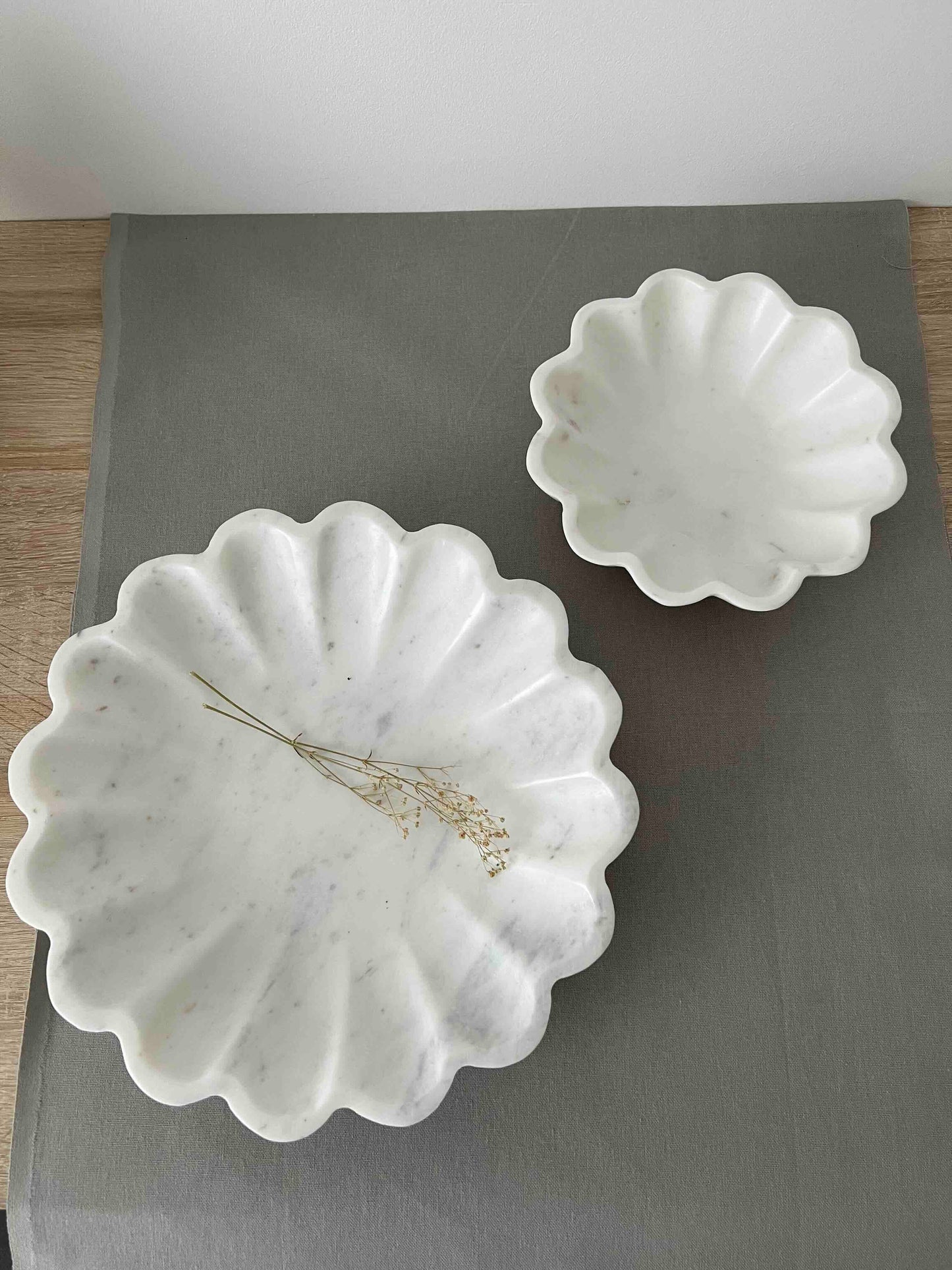 Coupelles en marbre blanc WALLIS